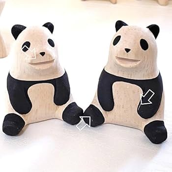 Amazon.co.jp: ぽれぽれ 動物 雑貨 パンダ ぱんだ 手作り木彫り