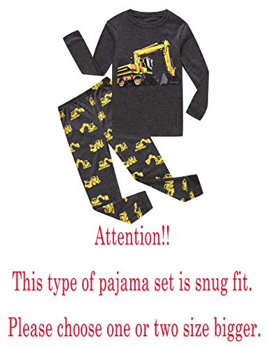 image for Family Feeling Construction Truck Big Boys Long Sleeve Pajamas Sets Co