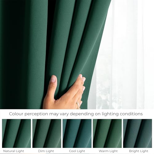 Cortina opaca de 140 x 245 cm textil para ventanas de dormitorio 7