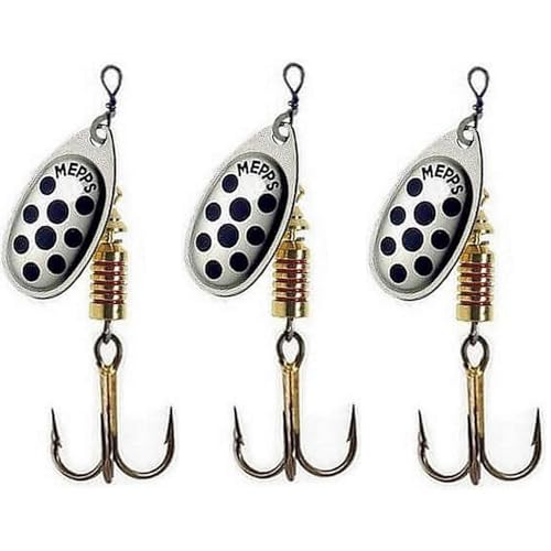 Mepps - Cuiller Speciale Peche a la Truite Aglia (Argent Points Noirs par 3, 1)