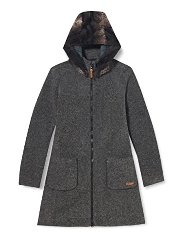 CMP Damen Parka Woll-Parka Eco Fur, Antracite-Nero, D40, 30M3396