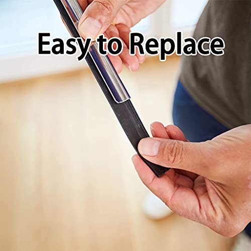 Image of 41 inch inch Cut-to-Size Window Squeegee Refills Replacement Squeegee Rubber Window Cleaning Tool Part Squeegee Shower Cleaner, 105x2x0.4cm, Black