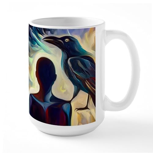 CafePress Spirit Animal Crow Mugs 15 oz (444 ml) Ceramic Coffee Mug