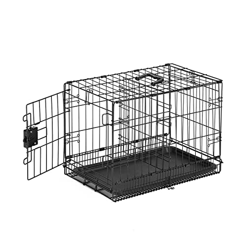Amazon Basics Foldable Metal Wire Dog Crate With Tray, Single Door, 22 Inch #TOP1
