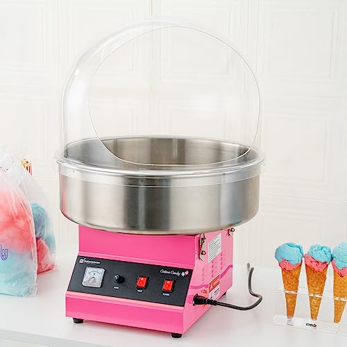 Image of Restaurantware COVER ONLY: Hi Tek 21 x 13 Inch Cover For 21 Inch Cotton Candy Machine 1 Durable Candy Floss Machine Cover - Machine Sold Separately Handy Cut Out Acrylic Cotton Candy Dome Cover