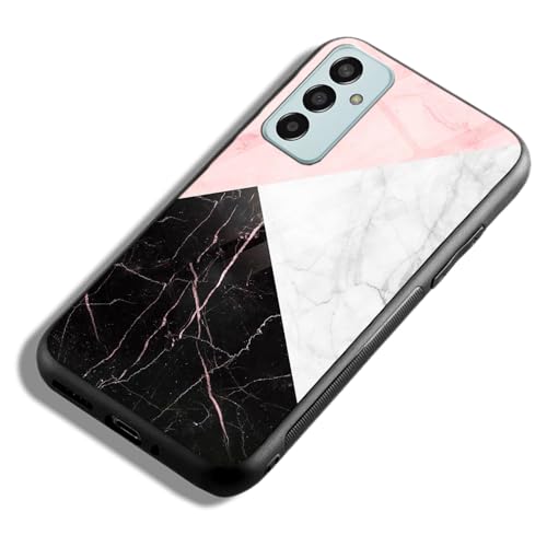 Image of COLORflow Back Cover Compatible with Samsung Galaxy F13 / M13 4G | Beautiful Marble Black White Pink | Shockproof TPU Bumper Cover with Camera Protection Back Cover