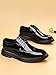 Men's Vintage High Gloss Wingtip Dress Shoes Tuxedo Suit Patent Leather Oxfords Brogue Formal Business Wedding (Black, Adult, Men, 10, Numeric, US Footwear Size System, Medium)