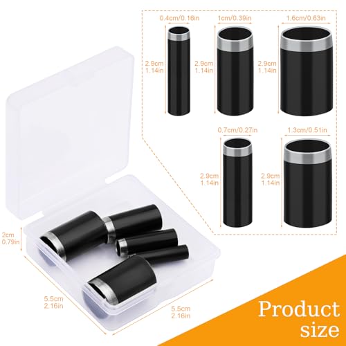 5 Sizes Round Hole Punch, Hollow Punch Cutter Tool Set with Storage Case, Leather Craft Tools Kit for Handmade DIY Craft Hole Punch