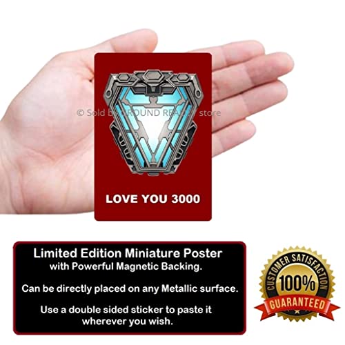 Image of LADY HAWK Iron Man Arc Reactor Poster Miniature Picture with magnetic backing. A Memorable Gift for all his fans. Directly sticks to any Metal Surface. Size 10x7cms Ironman Poster Mini Series (AV58)