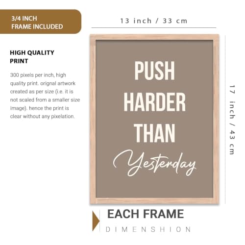 Image of kotart Inspired poster Motivational Quotes | Wall Hanging frames for Living Room | Bedroom | Office | Gift | Decoration frames for Home | Painting wall Decor Set of 6 Multicolo (13x17 inch, G)