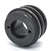 Phoenix Mfg. Double V-Groove Cast Iron Drive Pulley 3.2'' Diameter, 1 5/8