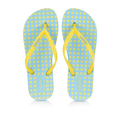 Tongs anatomiques à pois Coloko idéales pour vos balades à la plage