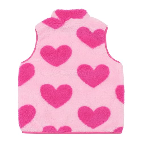Image of JESKIDS Girls' Boys Sherpa Fleece Vest Outwear Lightweight Solid Color Cute Jacket with Pockets 2-11 Years