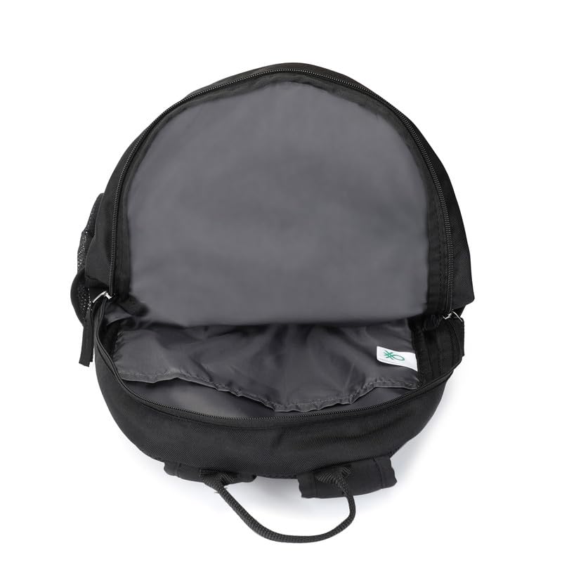Image of UNITED COLORS OF BENETTON Citron Unisex Polyester 2 Compartment 12 L Casual Backpack - Black