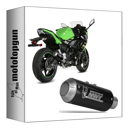 Ligne complete Mivv MK3 carbone Kawasaki Z650 session circuit trackday moto