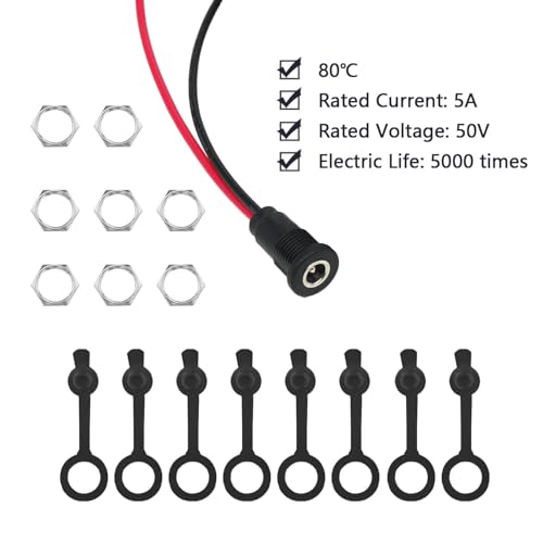 Conector hembra de panel 5.5 x 2.1mm pack x8 miniatura 4