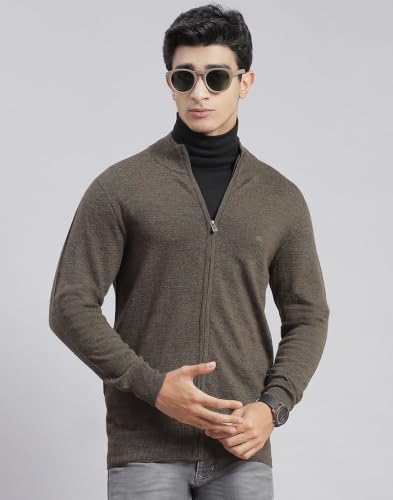 Image of Monte Carlo Men Regular Fit Full Sleeve Solid T Neck Winter Pullover (Pack of 1)