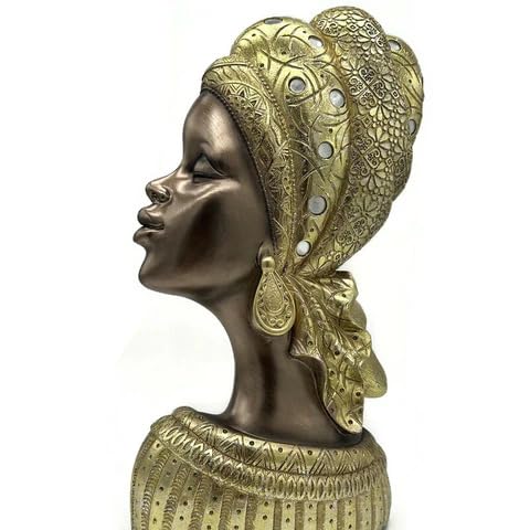 Estatua busto dama africana para decoración de sala miniatura 2