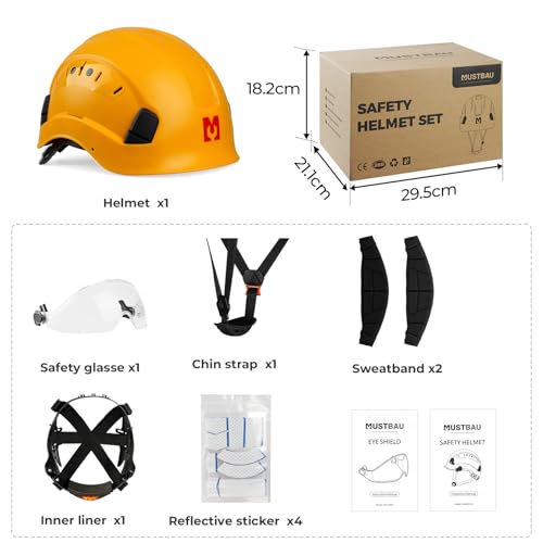 Casque de sécurité ABS avec visière et bandeau absorbant ajustable de 53 à 63 cm