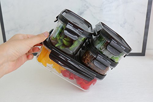 Lock & Lock Vorratsdosen 7er Set BISFREE, bpa frei, luftdicht & antibakteriell - Frischhaltedosen mit Deckel für Kühlschrank… – Ansicht 2