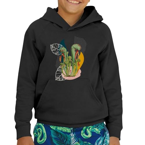 Sweat à capuche enfant Drosera pull jungle exotique vêtement imprimé - 2