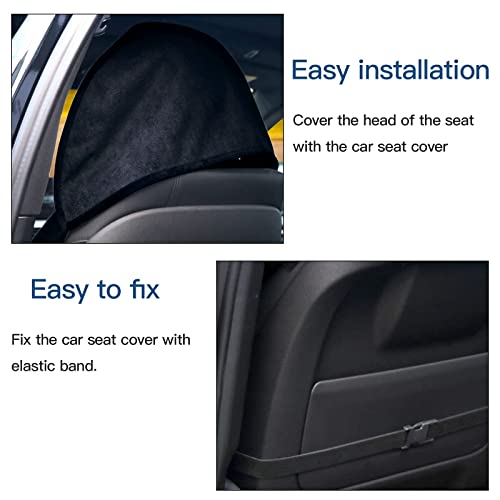 AnJeey Waterproof Car Seat Cover, Universal Front Seat Cover Made of Durable Sweat Towel,Absorbent Sweat, Machine Washable, Non-Slip, Single Car Seat Protector with Elastic Cords for all Car - Image 5