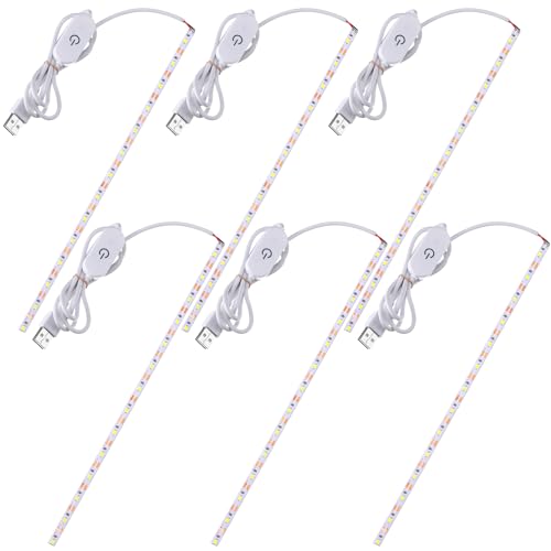 Kittmip 6 Pack Sewing Machine Light Strip with Touch Dimmer 11.8 Inch Sewing Machine Lights LED Strip with 100 LEDs White Light Fits All Machines(4.76 ft USB Power Cord)