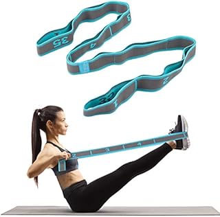 QUACOWW Yoga Straps Yoga Stretch Strap with 9 Loops Exercise Straps for Yoga Pilates Gymnastics Flexibility