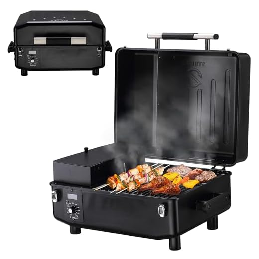 Z GRILLS 200A Table Top Wood Pellet Grill, Pellet Smoker with PID V2.1 Controller, Meat Probes, 202 sq.in Cooking Area, Fit for RVs, Road Trips & Apartments
