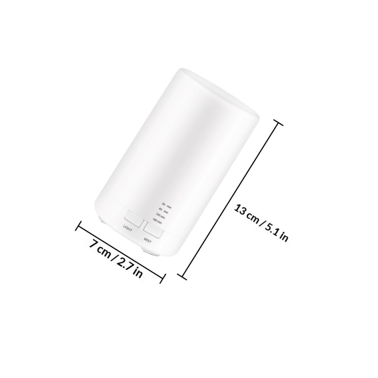 Ciieeo Difusor de Aceites Esenciales 70ml Luces LED Multicolor, Silencioso y Compacto, Humidificador USB 5v para Aromaterapia y Ambiente Hogar