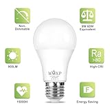E27 Screw LED Light Bulb Warm White 60W Equivalent, 900 Lumen ES GLS LED Bulbs, 9W Large Screw in Light Bulb, 3000K, Flicker Free Non-dimmable, Pack of 6 - Image 4