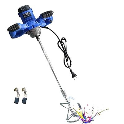 Mud Mixer Cement Mixer 2100w Plaster Mixing Tool, 2m Power Cable, 1700rpm Mixing Speed, 6 Speed Adjustment, Portable Electric Concrete Plaster Grout Mixer