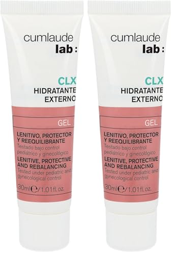 Cumlaude Lab - Hidratante Externo CLX, Gel Hidratante, con Clorhexidina y Ácido Hialurónico, Reduce el Picor, con Acción Calmante, Protectora y Reequilibrante - 30 ml (Paquete de 2)