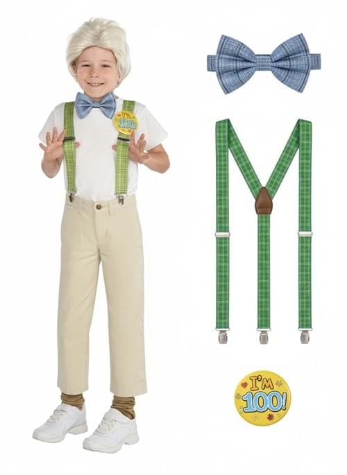 Disfraz infantil de abuelo con accesorios miniatura 4