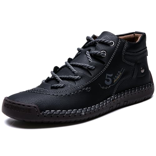 Women's Breathable Leather Ankle Boots - Lightweight Flat Ankle Boots, Suitable for Daily Commuting, Driving, and Work,Perfect for Casual Weekend Outfit