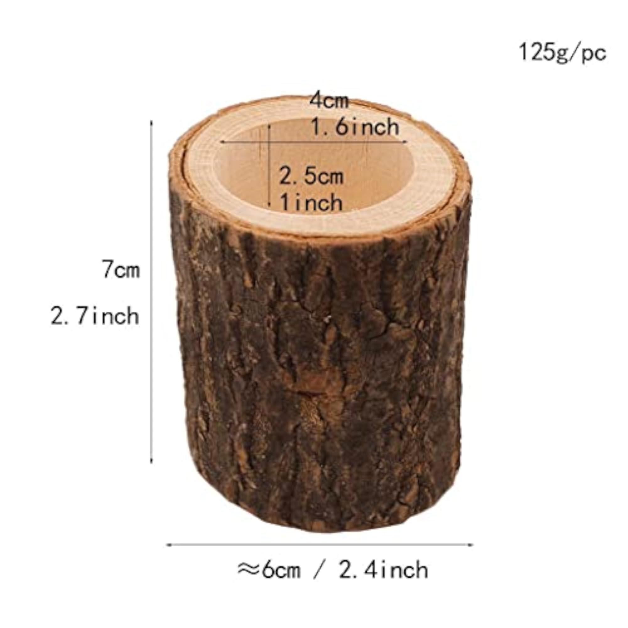 Tree Stump Wooden Candle Holder for Wedding Decor