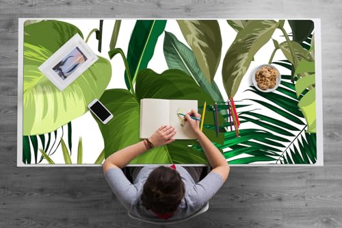 Tapis de souris feuilles tropicales pour l'espace de travail à la maison