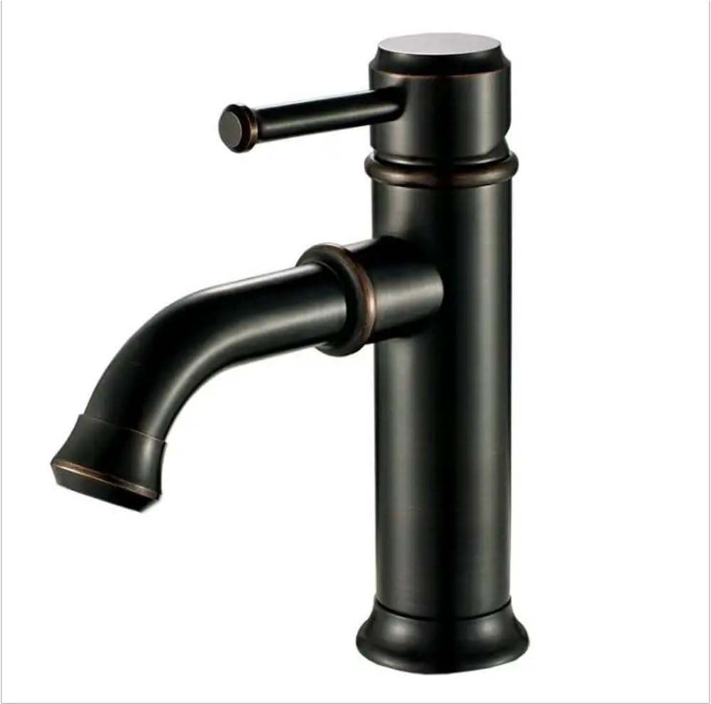 Mitigeur de lavabo rétro noir pour une salle de bain esprit spa et détente