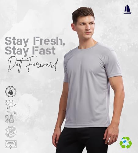Image of Men's Regular Fit Quick-Dry Active T-Shirt for Gym & Sports - Stylish, Comfortable, and Perfect for Workouts & Everyday Wear