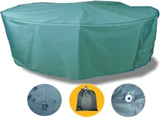 Cubierta Redondas (Diámetro 188 cm Muebles de Jardín Resistente al Agua Carcasa ghs05 N Mobiliario de jardín