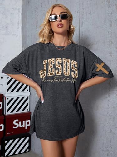 SFHFY Jesus Oversized Shirt Women: Christian T-Shirt with Coupon