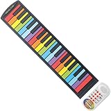 Teclado infantil dm toys color flexível 37 teclas