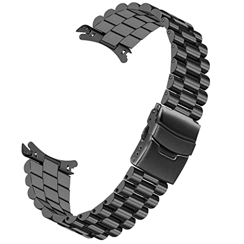 Bracelet de montre 22 mm en acier inoxydable premium noir mat par Kai Tian