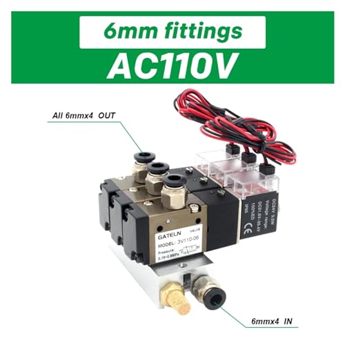 Électrovanne 3V110-06-NO normalement ouverte distributeur pneumatique 3 ports
