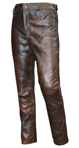 R'FAY Collection Mens Leather Slimfit Biker Pents2