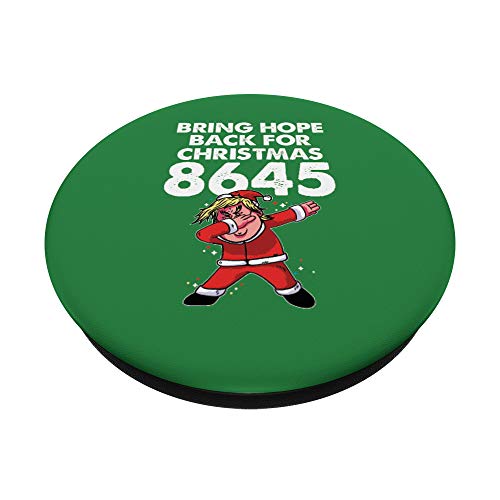 86 45 Dabbing Christmas Santa Anti-Trump Vote 11 3 2020 PopSockets Grip and Stand for Phones and Tablets, Black - Image 2