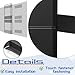Liliful 1 Pcs Gym Wall Padding Protection Wall Pad Durable Waterproof Gym Basketball Court Protectors with Double Sided Tape for Garage Basement Taekwondo Safety (60 x 20 x 2,Black)