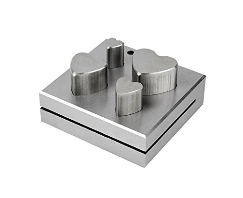 4 Piece Heart Shaped Disc Cutter Set 11 to 25 mm Jewelry Making Metal Cutting Forming Pendant Charm Coin Punch Tool