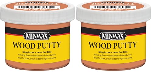 Image of 3.8 oz Minwax 923 Colonial Maple Wood Putty Oil-Based Non-Hardening (Pack of 2)