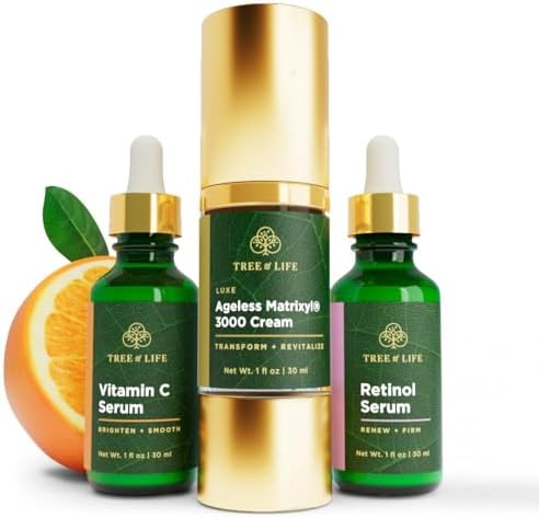 Tree of Life Beauty Ultimate Skin Care Set, Brightening, Firming, Hydrating, Moisturizing, Brightening, Complete Face Care Regimen - Rejuvenation Collection 3pack